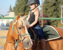 Kid on horse